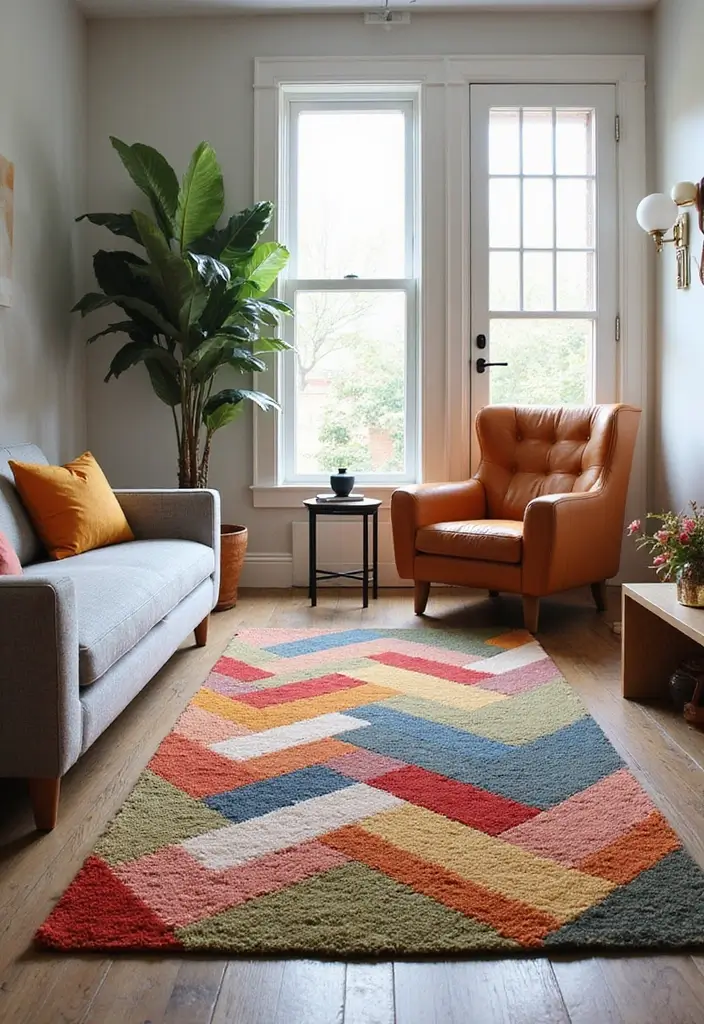 28 Floor Carpet Living Room Ideas That Add Texture and Warmth - 28. Eco-Friendly Chevron Rugs