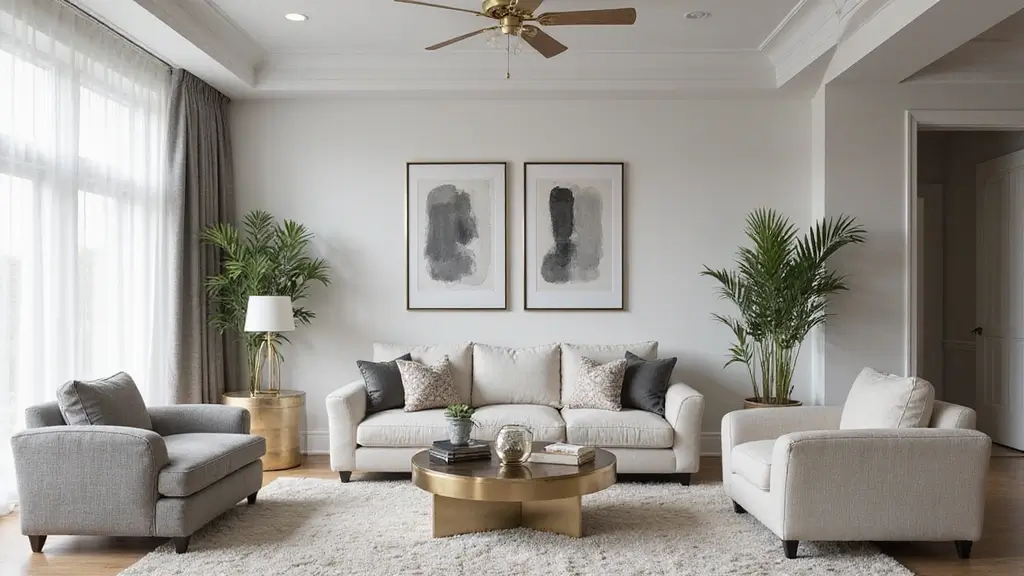 28 Grey White and Gold Living Room Ideas That Feel Bright and Sophisticated