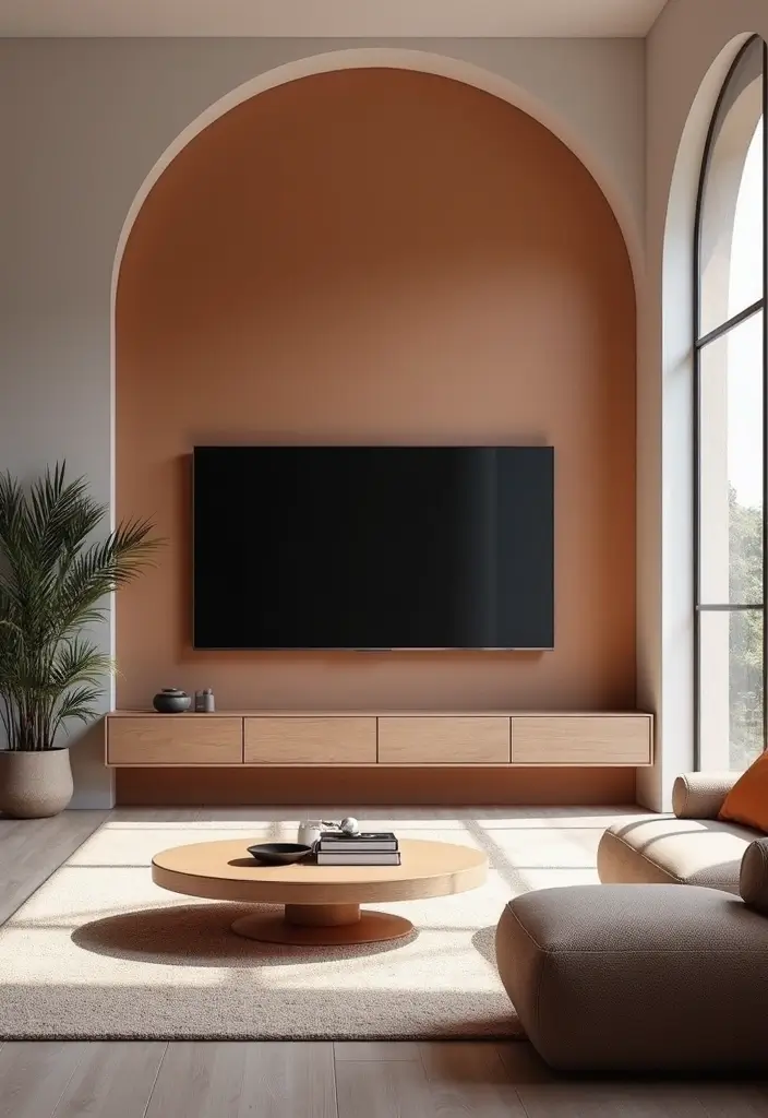 28 Large Living Room TV Wall Ideas That Feel Impressive and Modern - 16. Monochromatic Scheme