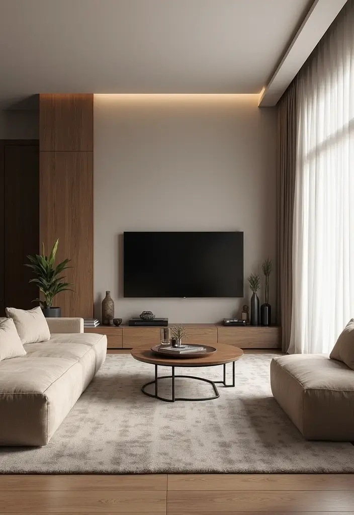28 Large Living Room TV Wall Ideas That Feel Impressive and Modern - 27. Corner TV Placement