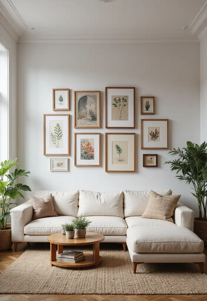 28 Living Room Addition Ideas That Expand Space Beautifully - 16. Art Displays