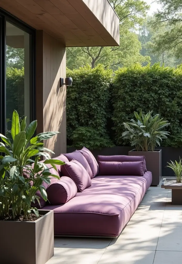 28 Plum Living Room Ideas That Add Richness and Drama - 26. Plum Garden – A Natural Extension