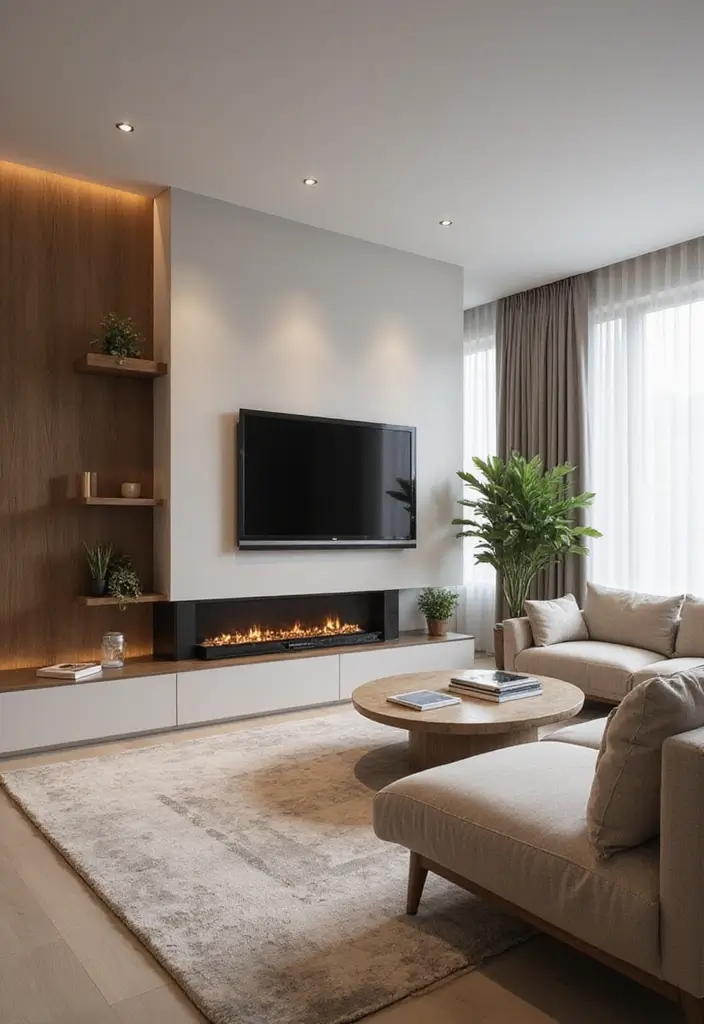 29 Clean Aesthetic Living Room Ideas That Feel Fresh and Minimal - 16. Smart Technology Integration