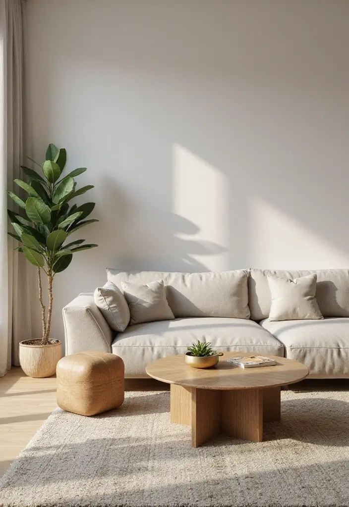 29 Clean Aesthetic Living Room Ideas That Feel Fresh and Minimal - 19. Use of Geometric Shapes