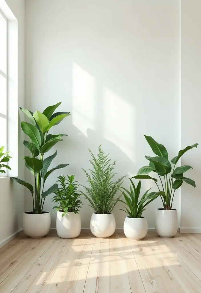 29 Clean Aesthetic Living Room Ideas That Feel Fresh and Minimal - 4. Integrate Nature with Plants