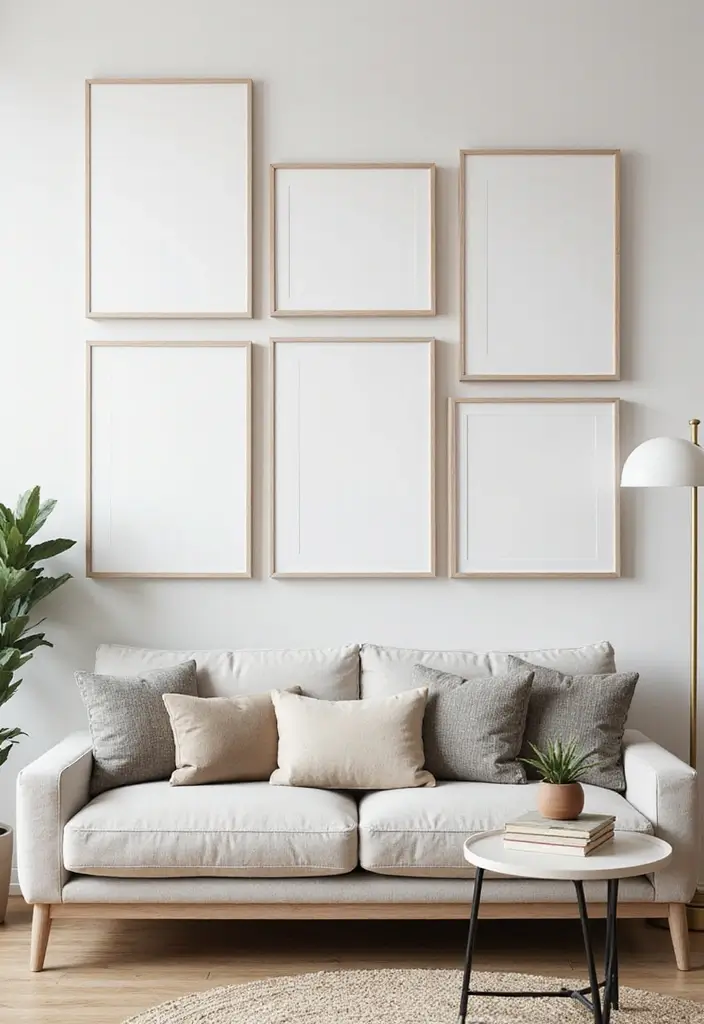 29 Clean Aesthetic Living Room Ideas That Feel Fresh and Minimal - 7. Artistic Touches with Artwork