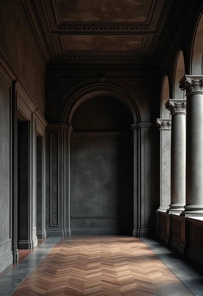 29 Dark Victorian Living Room Ideas That Feel Moody and Historic - 26. Dramatic Architectural Features