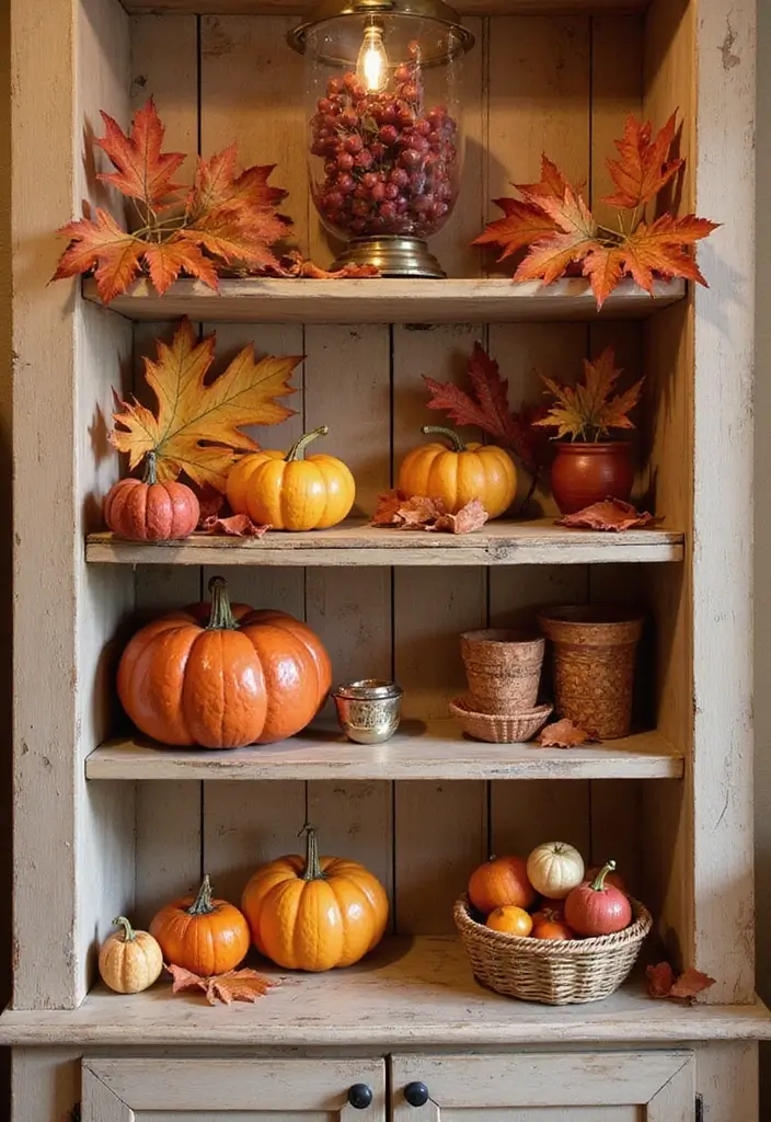 29 Fall Shelf Decor Ideas Living Room That Feel Warm and Seasonal - 13. Warm Color Palette Choices