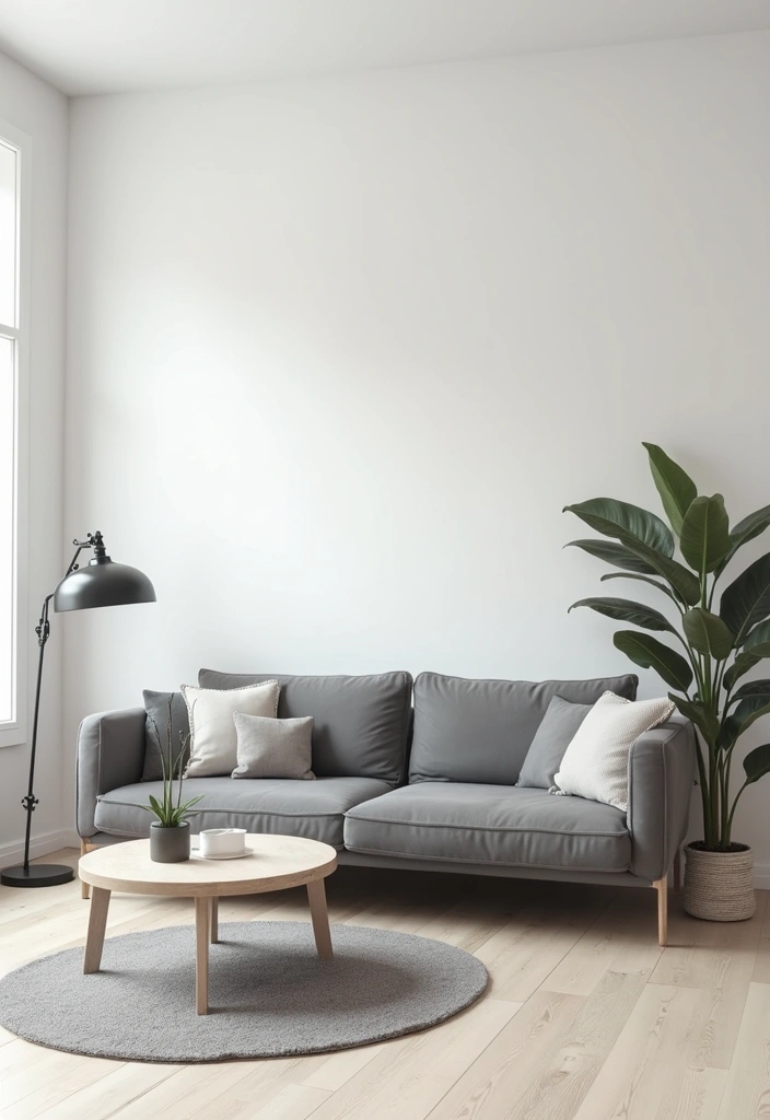 29 Grey Modern Living Room Ideas That Feel Contemporary and Calm - 13. Minimalist Grey Living Space