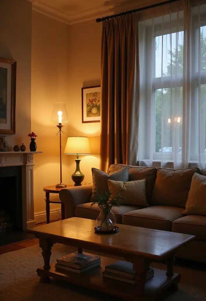 29 Grey Modern Living Room Ideas That Feel Contemporary and Calm - 20. Grey with Soft Lighting