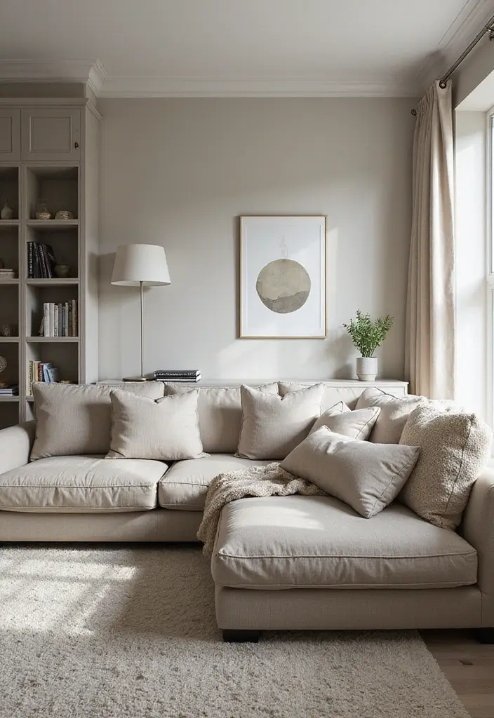29 Grey Modern Living Room Ideas That Feel Contemporary and Calm - 23. Combining Grey with Other Neutrals