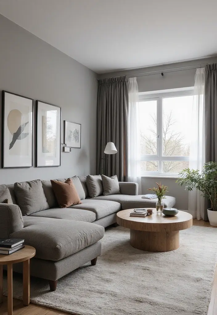 29 Grey Modern Living Room Ideas That Feel Contemporary and Calm - 28. Grey for Versatility