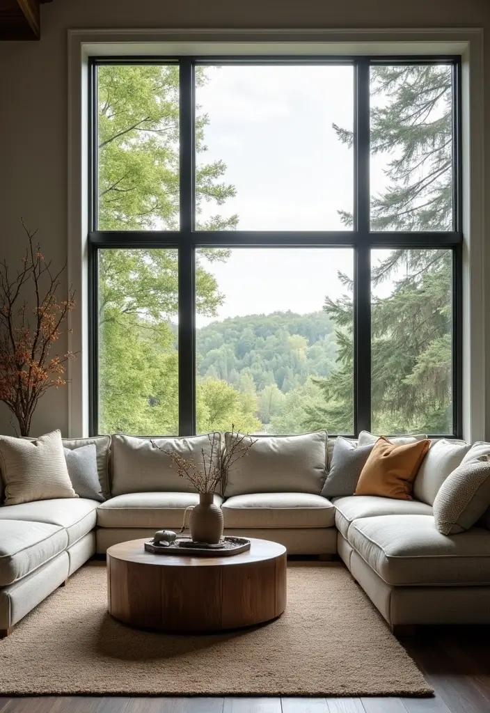 29 Grey Modern Living Room Ideas That Feel Contemporary and Calm - 29. Grey and Outdoor Views