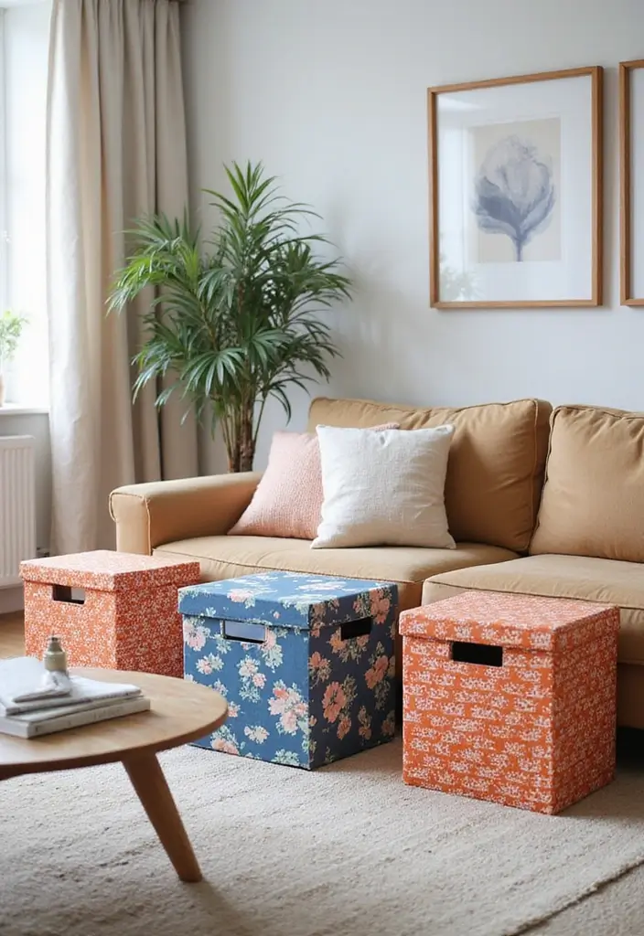 29 Ikea Hack Living Room Ideas That Look Creative and Affordable - 15. Upcycle IKEA Boxes for Stylish Storage