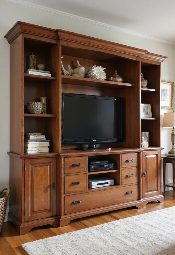 29 Ikea Hack Living Room Ideas That Look Creative and Affordable - 2. DIY PAX Wardrobe into a Media Center