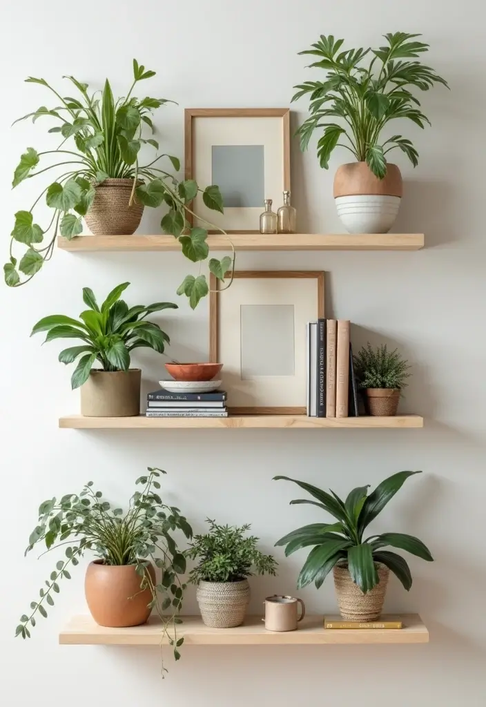 29 Ikea Hack Living Room Ideas That Look Creative and Affordable - 4. Floating Shelves from Lack Tables