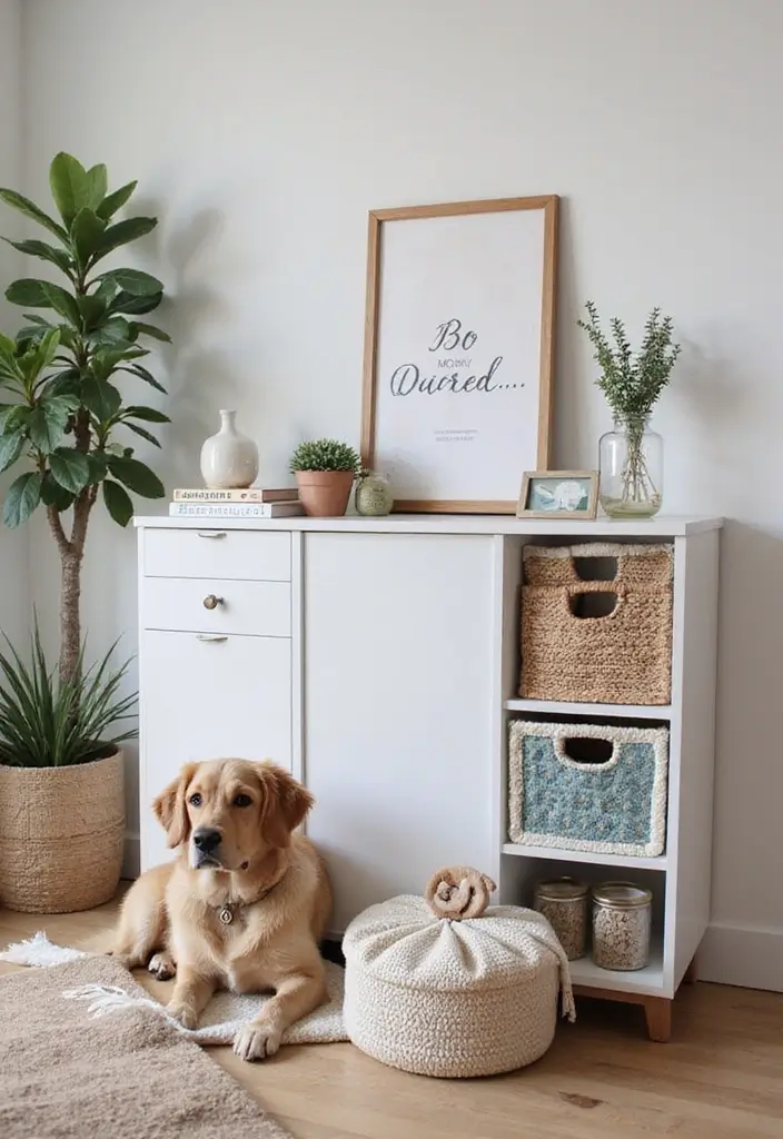 29 Ikea Metod Living Room Ideas That Are Smart and Affordable - 16. Smart Pet Storage Solutions