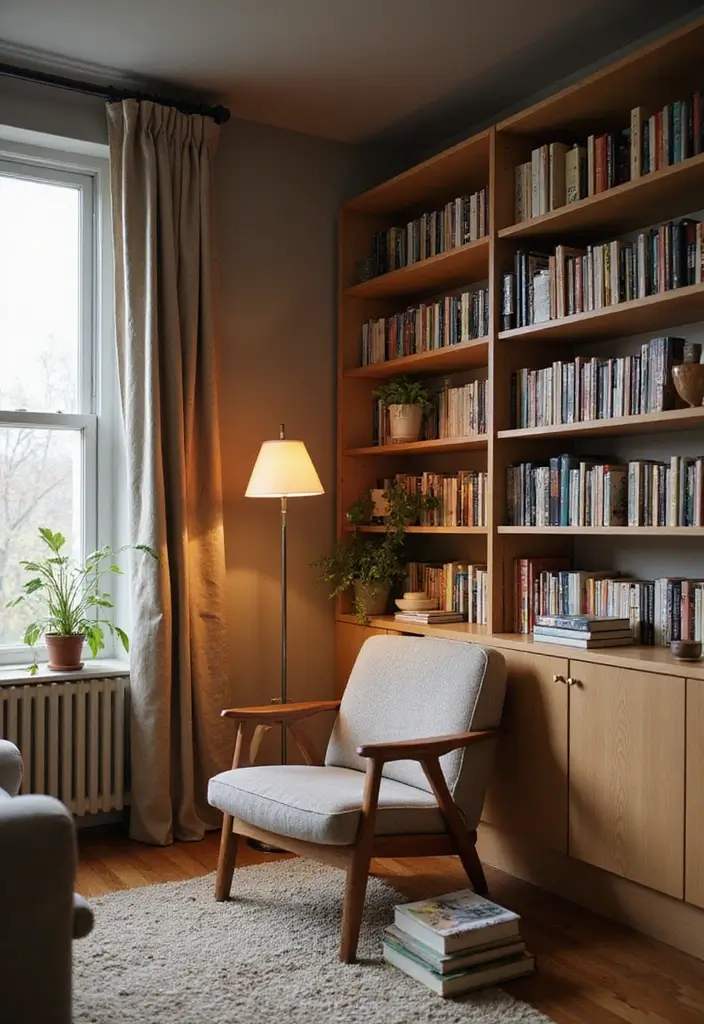 29 Ikea Metod Living Room Ideas That Are Smart and Affordable - 3. Cozy Reading Nook
