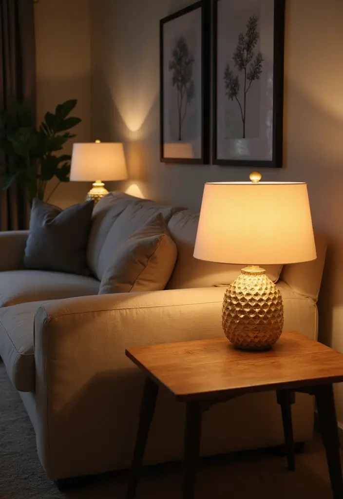 29 LED Living Room Ideas That Add Ambiance and Glow - 13. LED Table Lamps