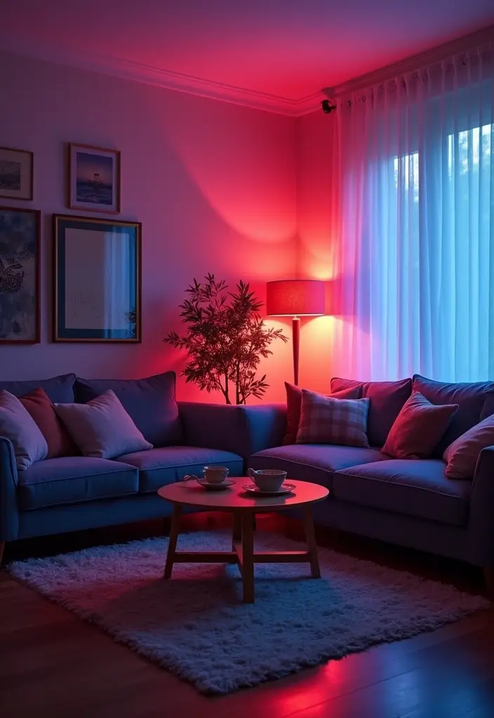 29 LED Living Room Ideas That Add Ambiance and Glow - 21. LED Mood Lighting