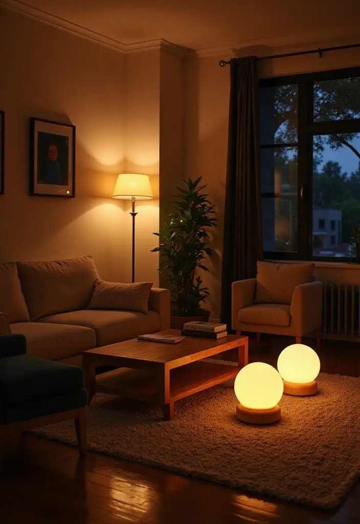 29 LED Living Room Ideas That Add Ambiance and Glow - 27. Wireless LED Lighting