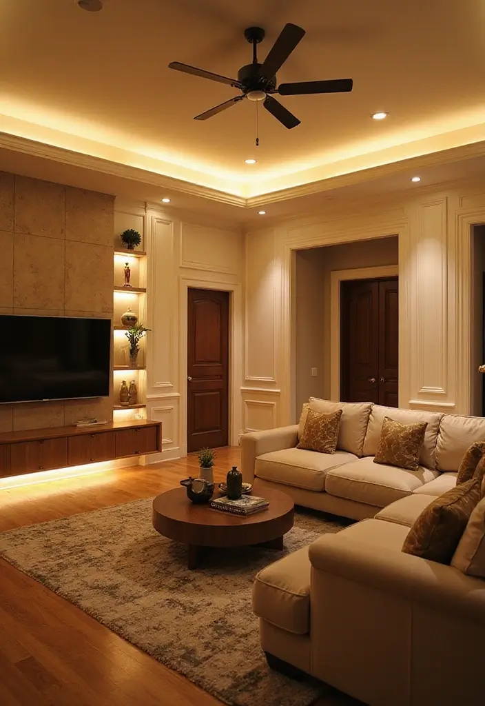 29 LED Living Room Ideas That Add Ambiance and Glow - 9. LED Lighting in Architectural Features