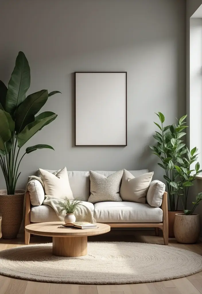 29 Living Room Grey Ideas That Feel Modern and Neutral - 11. Natural Elements