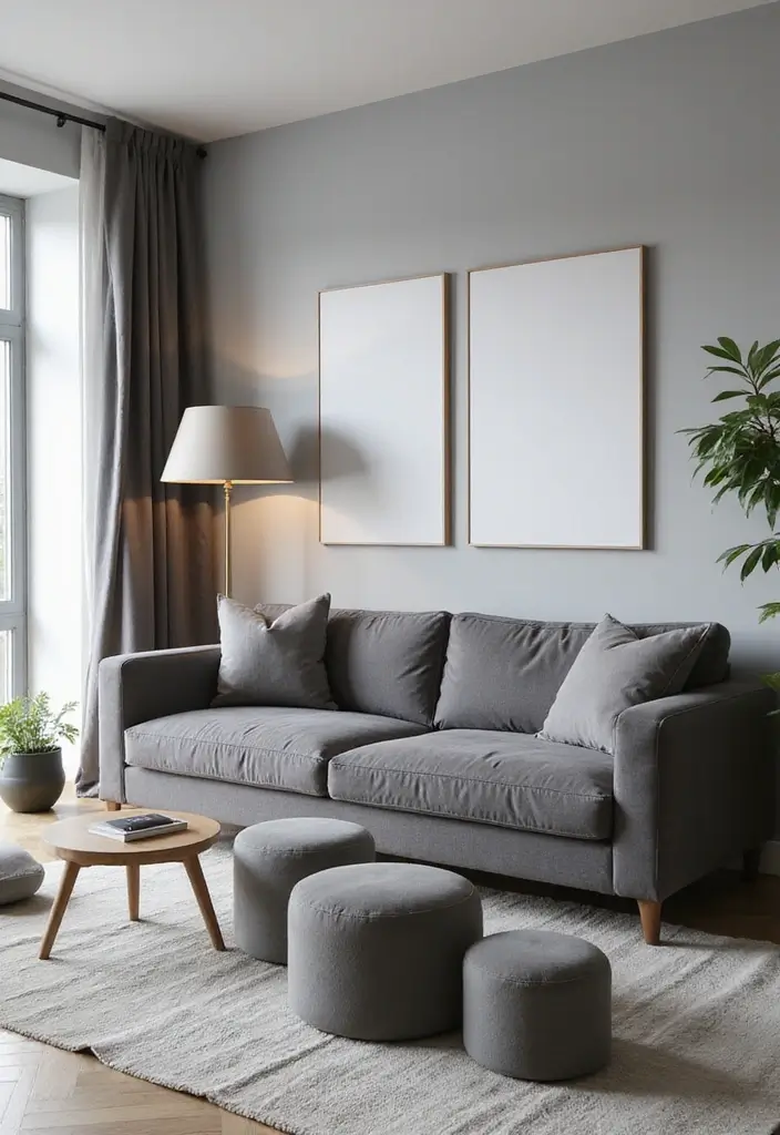 29 Living Room Grey Ideas That Feel Modern and Neutral - 14. Chic Furniture Choices