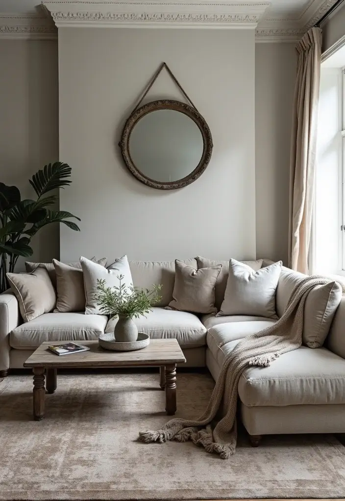29 Living Room Grey Ideas That Feel Modern and Neutral - 17. Vintage Grey Accents