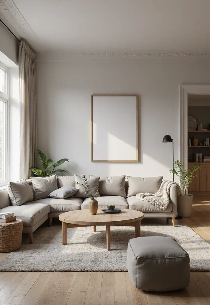 29 Living Room Grey Ideas That Feel Modern and Neutral - 26. Grey and Beige Combo