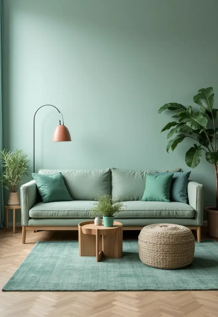 29 Sage Green and Blue Living Room Ideas That Feel Fresh and Modern - 18. Sustainable Furniture Choices