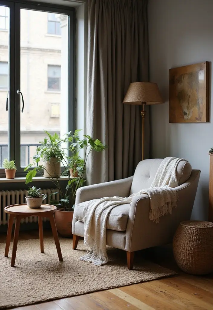 29 Urban Living Room Ideas That Capture City Style Perfectly - 10. Cozy Nooks