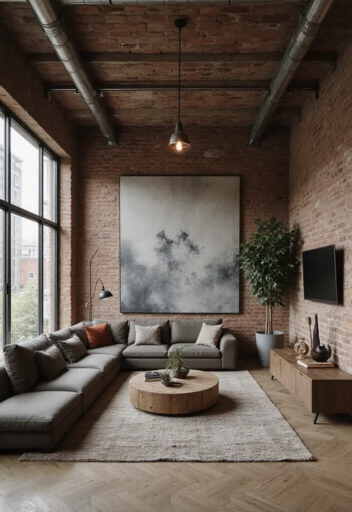 29 Urban Living Room Ideas That Capture City Style Perfectly - 8. Industrial Elements
