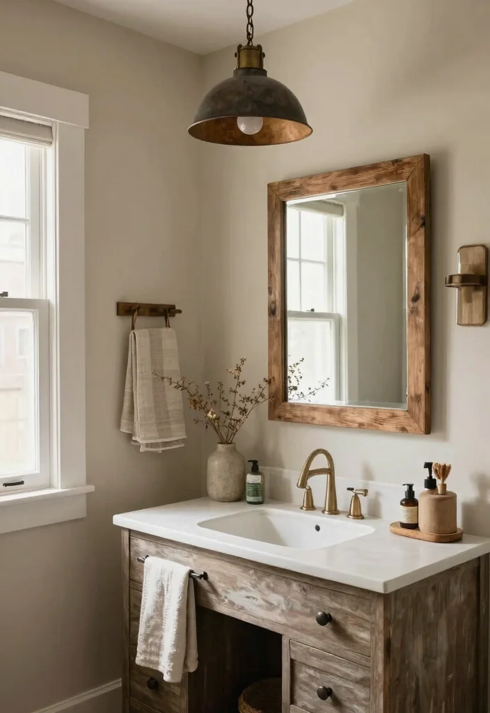 14 Bathroom Pendant Light Ideas Over Vanity For Stylish Glow - 6. Farmhouse-Style Pendant Lighting 1