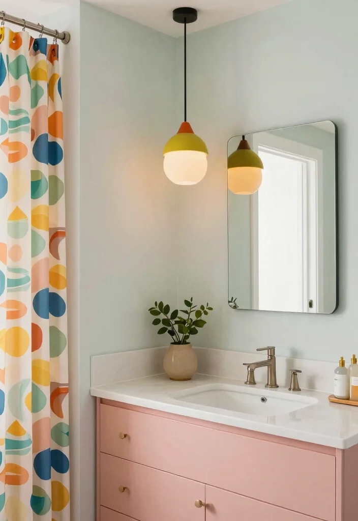 14 Bathroom Pendant Light Ideas Over Vanity For Stylish Glow - 7. Mid-Century Modern Pendant Lights 1