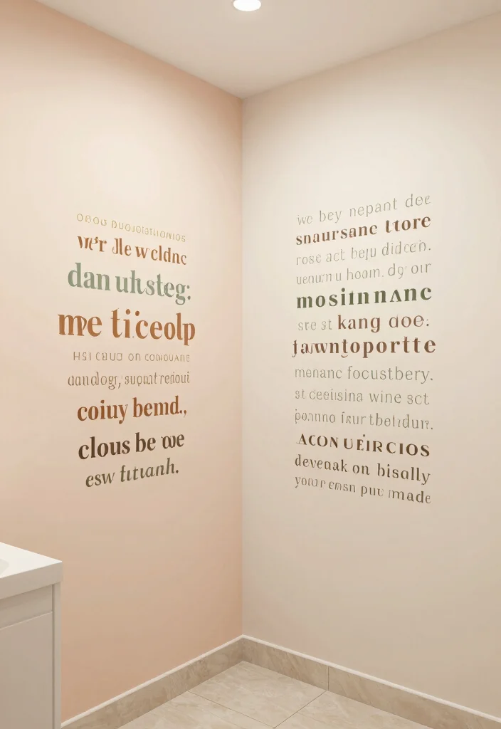 14 Bathroom Stencil Ideas For Creative Walls - 12. Inspirational Quotes 1