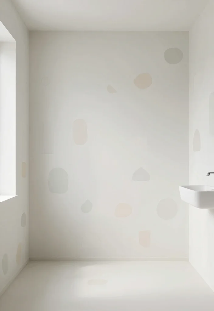 14 Bathroom Stencil Ideas For Creative Walls - 9. Minimalist Touch 1