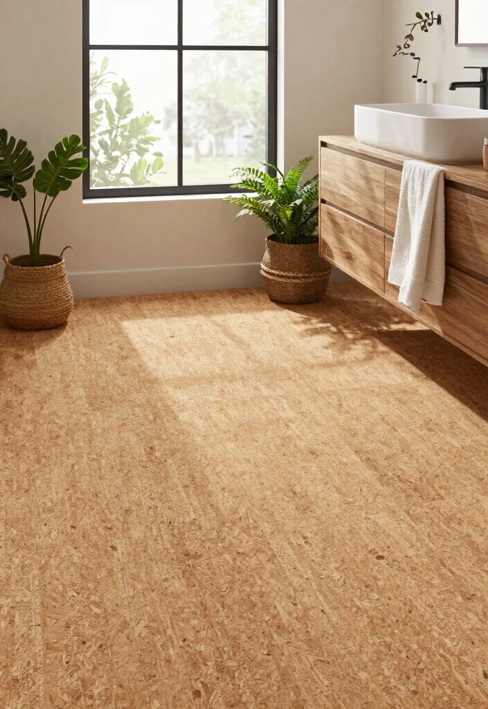 14 Best Bathroom Tile Ideas For Every Style - 11. Eco-Friendly Cork Tiles for Softness 1