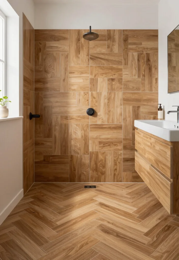 14 Best Bathroom Tile Ideas For Every Style - 13. Vinyl Tiles for Budget-Friendly Options 1