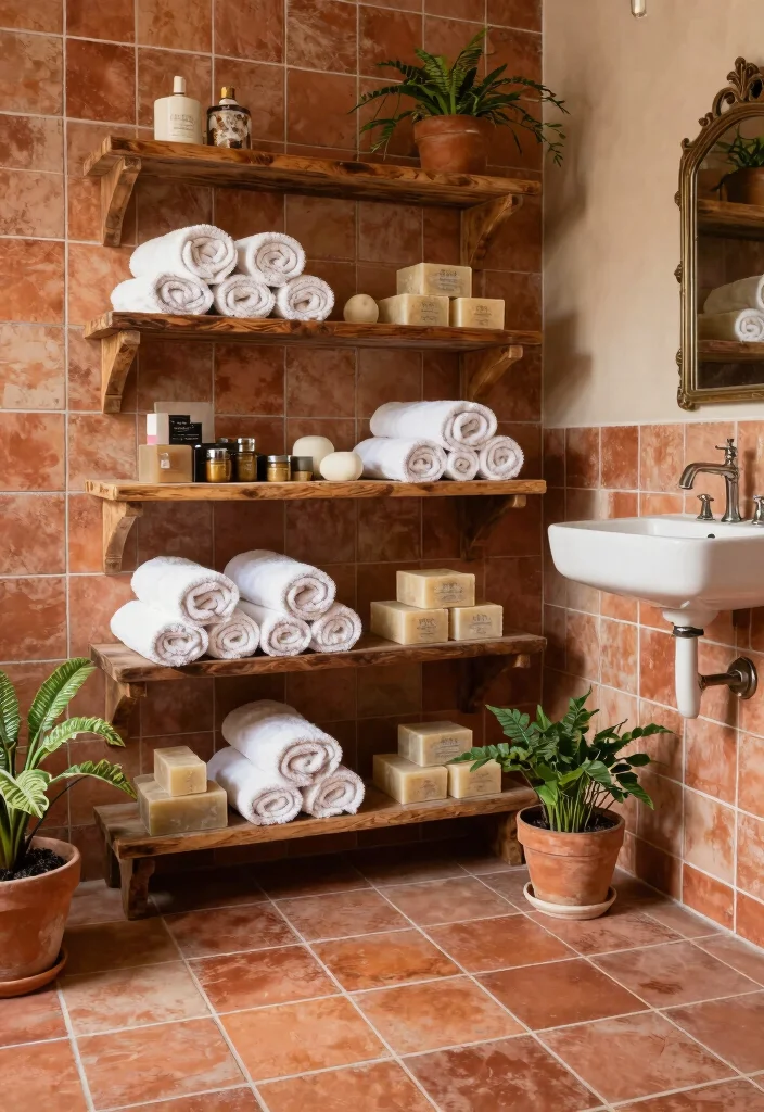 14 Best Bathroom Tile Ideas For Every Style - 4. Terracotta Tiles for Rustic Charm 1