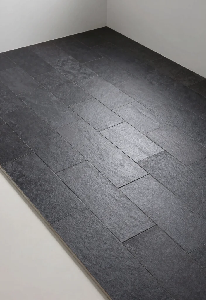 14 Charcoal Tile Bathroom Ideas With Moody Depth - 12. Creative Tile Layouts 1