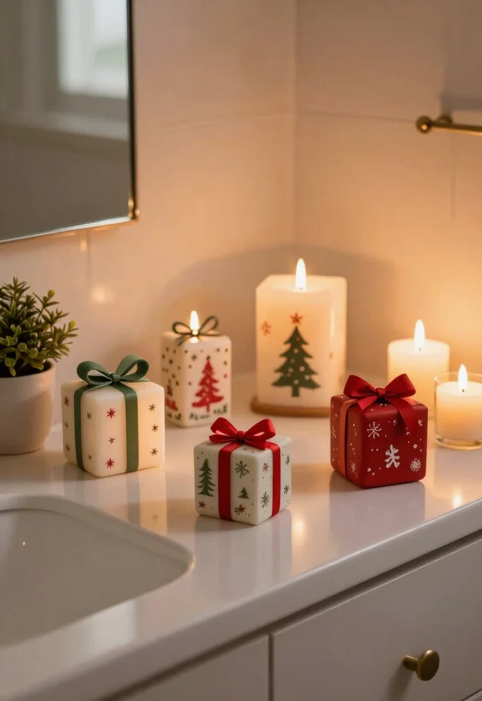 14 Grinch Bathroom Decor Ideas For Seasonal Fun - 7. Festive Candle Holders 1