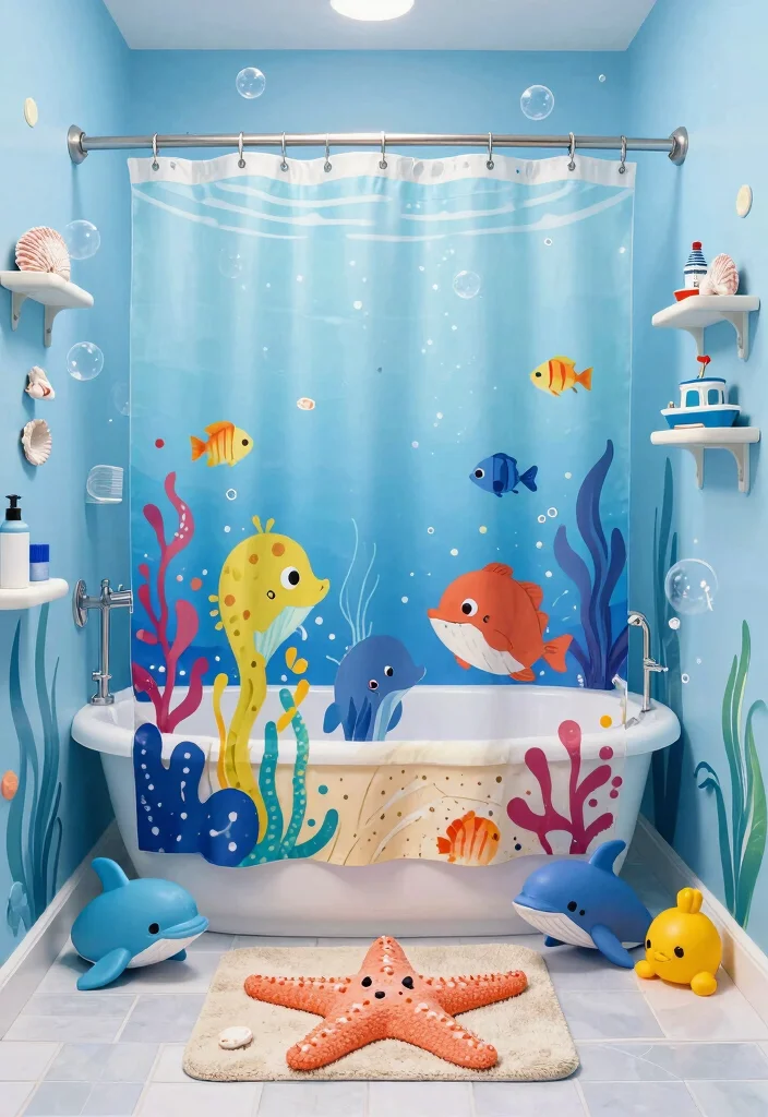 14 Kids Bathroom Decor Ideas With Fun Style - 2. Under the Sea 1