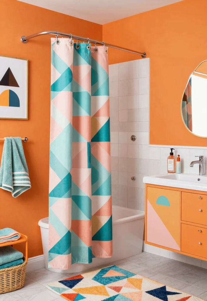 14 Kids Bathroom Decor Ideas With Fun Style - 8. Colorful Geometric Patterns 1