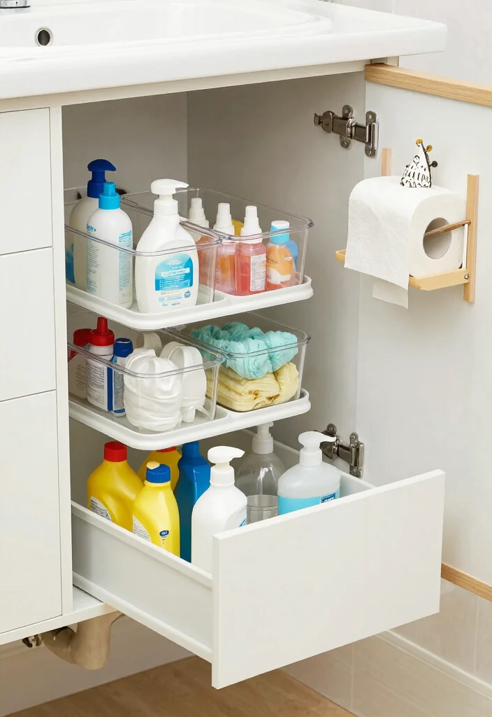 14 Quarter Bathroom Ideas For Tiny Smart Spaces - 7. Under-Sink Organization 1