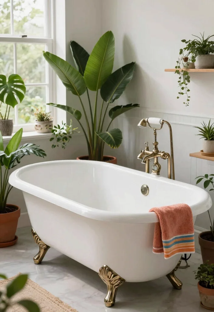 14 Retro Bathroom Decor Ideas With Vintage Pop - 11. Unique Bathtubs 1
