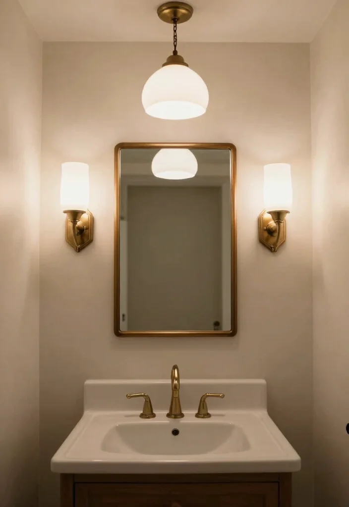 15 Basement Bathroom Ideas That Make The Most Of Space - 10. Unique Lighting Fixtures 1