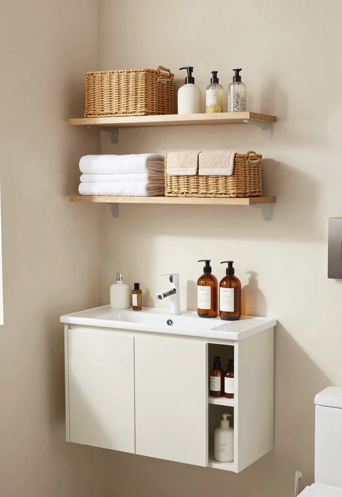 15 Basement Bathroom Ideas That Make The Most Of Space - 2. Smart Storage Solutions 1