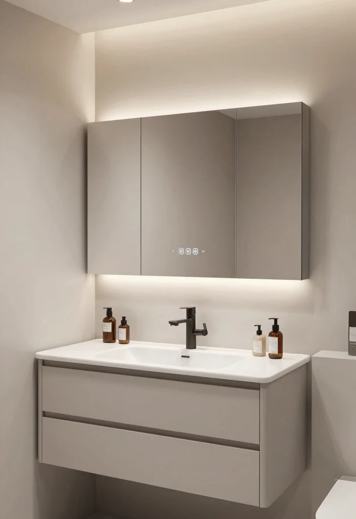 15 Bathroom Vanity And Mirror Ideas For Perfect Pairing - 15. Smart Vanity with Interactive Mirror 1