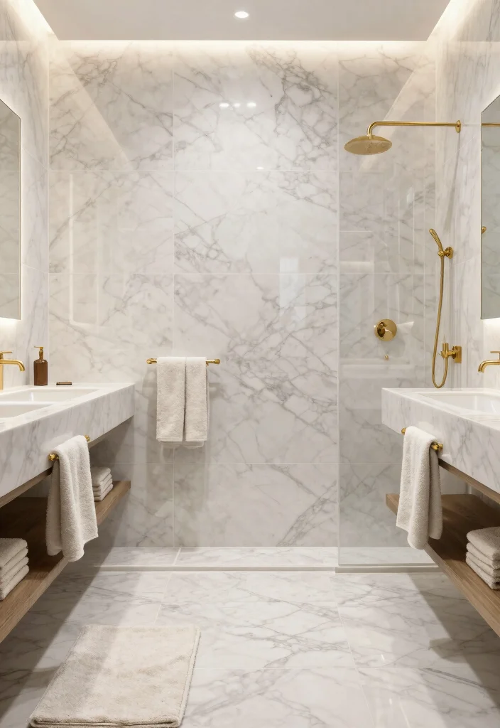 15 Beaumont Tile Bathroom Ideas With Designer Style - 10. Elegant Marble Effect Tiles 1